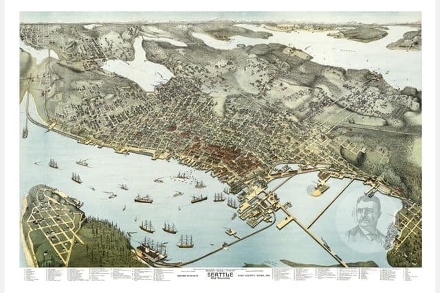 Mappa antica di Seattle