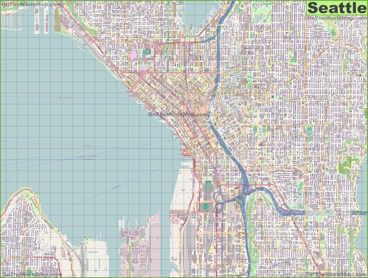 Mappa delle strade di Seattle