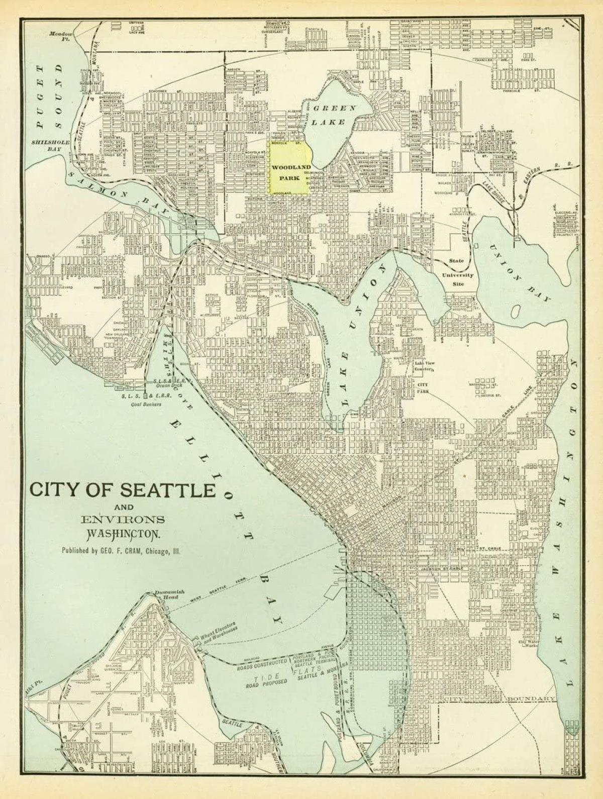 Mappa storica di Seattle